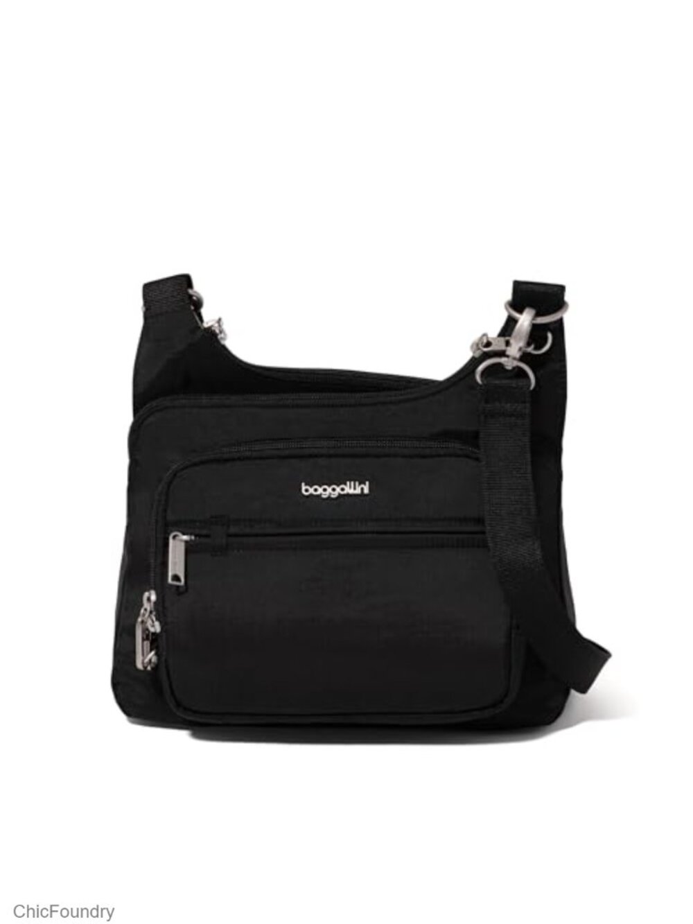 Anti-Theft Crossbody Bag RFID Locking Zippers Nylon Travel Purse